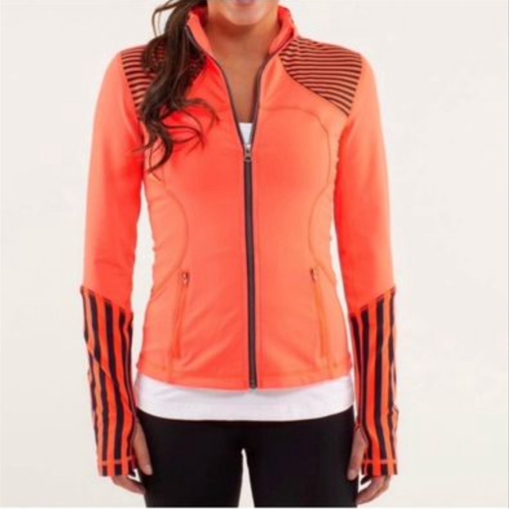 Lululemon Athletica Forme Jacket Classic Stripe Light Flare size 4